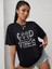 Kadın Oversize T-Shirt Good Family Vibes Baskılı 2