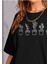 Kadın Kaktüs Baskılı Oversize T-Shirt 1