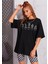 Kadın Kaktüs Baskılı Oversize T-Shirt 2