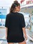 Coffee Caramel Baskılı Kadın Oversize T-Shirt Salaş Boyfirend 2