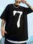 7 Rakam Baskılı Oversize Erkek T-Shirt Salaş Boyfirend 1
