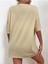 Bej Oversize T-Shirt Speed Team Baskılı 4