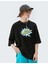 Unisex Mavi Boomer Baskılı Oversize T-Shirt 2