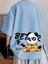 Lovely Panda Baskılı Oversize Erkek T-Shirt Salaş Boyfirend 1