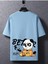 Lovely Panda Baskılı Oversize Erkek T-Shirt Salaş Boyfirend 2