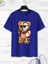 Half Skeleton Bear Baskılı Oversize Erkek T-Shirt Salaş Boyfirend 2