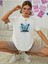Kadın Sense Kelebek Baskılı Oversize T-Shirt 1