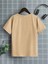 Unisex Bej Oversize T-Shirt Boston Baskılı 2