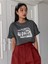 Füme Walk In The Light Baskılı Oversize T-Shirt 4