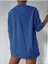 Çizgi Yüz Baskılı Kadın Oversize T-Shirt Salaş Boyfirend 2