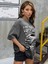 Los Angels Baskılı Oversize Salas T-Shirt Boyfriend 5