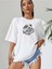 Kadın Ejderha Baskılı Oversize T-Shirt 2