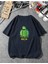 Unisex Rick And Morty Pickle Baskılı Oversize T-Shirt 1