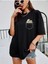 Pocket Printed Baskılı Kadın Oversize Salas T-Shirt Boyfriend 1