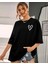 Tiny Heart Baskılı Kadın Oversize Salas T-Shirt Boyfriend 2