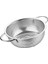 Paslanmaz Çelik Metal Yemek Süzgeci - Makarna Gıda Süzgeci Delikli Süzgeç 32.5 cm 4