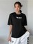 Siyah Wake Baskılı Oversize T-Shirt 4