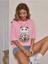 Panda Baskılı Pembe Oversize T-Shirt Salaş Boyfirend 5