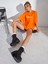 Unisex Turuncu Oversize T-Shirt Baby Gril Baskılı 2