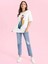 Cool Woman Baskılı Beyaz Kadın Oversize Salaş T-Shirt Boyfriend 2