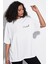 Oversize Cool Dude Baskılı Beyaz Tshirt 2