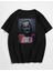 Unisex Siyah Joker Ön ve Arka Baskılı Oversize T-Shirt 1