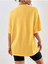 Sarı Kelebek Baskılı Kadın Oversize T-Shirt Salaş Boyfirend 3