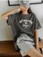 The Sunshine T-Shirt -Füme, Baskılı, Bisiklet Yaka, Baskılı, Kısa Kol, Boyfriend, 3