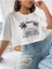 Kadın Crop Oversize Los Angels Baskılı 3