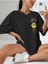 Smile Baskılı Kadın Oversize Salaş T-Shirt Boyfirend 1