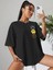 Smile Baskılı Kadın Oversize Salaş T-Shirt Boyfirend 3
