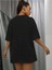 90 Lar Siyah Oversize T-Shirt Salaş Boyfirend 3