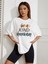 Be A Kind Human Baskılı Kadın Oversize Gri Salas T-Shirt Boyfriend 3