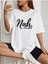 Nah Baskılı Siyah Oversize T-Shirt Salaş Boyfirend 1