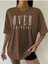 Over Thınkıng Baskılı Kadın Salas Oversize Salas T-Shirt Boyfriend 2
