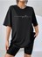 Enerjik Baskılı Siyah Oversize T-Shirt Salaş Boyfirend 2
