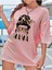 Mama Leopar Baskılı Oversize T-Shirt Salaş Boyfirend 4