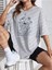 Çerçevede Çiçek Baskılı Oversize T-Shirt Salaş Boyfirend 1