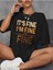 Everything's Fine Baskılı Oversize T-Shirt Salaş Boyfirend 1