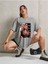 Skeleton Baskılı Kadın Oversize Salaş T-Shirt Boyfirend 1