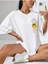 Smile Baskılı Kadın Oversize Salaş T-Shirt Boyfirend 1