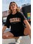 Siyah Michigan Baskılı Oversize Tshirt 2