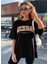 Siyah Michigan Baskılı Oversize Tshirt 4