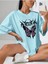 Bad Butterfly Baskılı Oversize T-Shirt Salaş Boyfirend 3