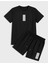 Unisex Nasa Minimal Baskılı Oversize T-Shirt ve Şort Kombin 1