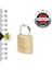 Lock 2930EURD Ekstra Kalın Prinç Anahtar Asma Kilit, Altın, 5,4 x 3 x 1,4 cm 2