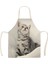Wq01307 Stili 38X47Cm Çocuk Boyutu Mutfak Önlüğü Sevimli Kedi Baskılı Keten Önlük Erkek Kadın Ev Temizlik Araçları Wq013 (Yurt Dışından) 1