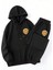 Kadın Make Happy Baskılı Alt Üst Sweatshirt Jogger Eşofman Takımı Oversize Kapüşonlu 1