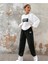 Nasa Baskılı Beyaz Sweatshirt Siyah/saks/kırmızı Alt Üst Eşofman Takımı Oversize Bisiklet Yaka 1