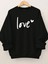 Love Baskılı Bisiklet Yaka Kadın Sweatshirt 1